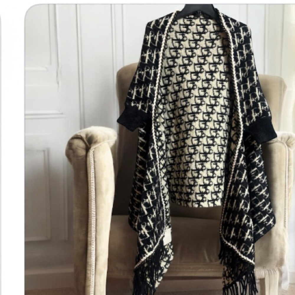 NWT CHRISTIAN DIOR Cape Long Coat Poncho ONE SIZE Women